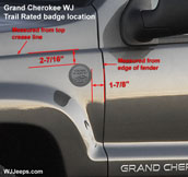 Trail Rated badge placement